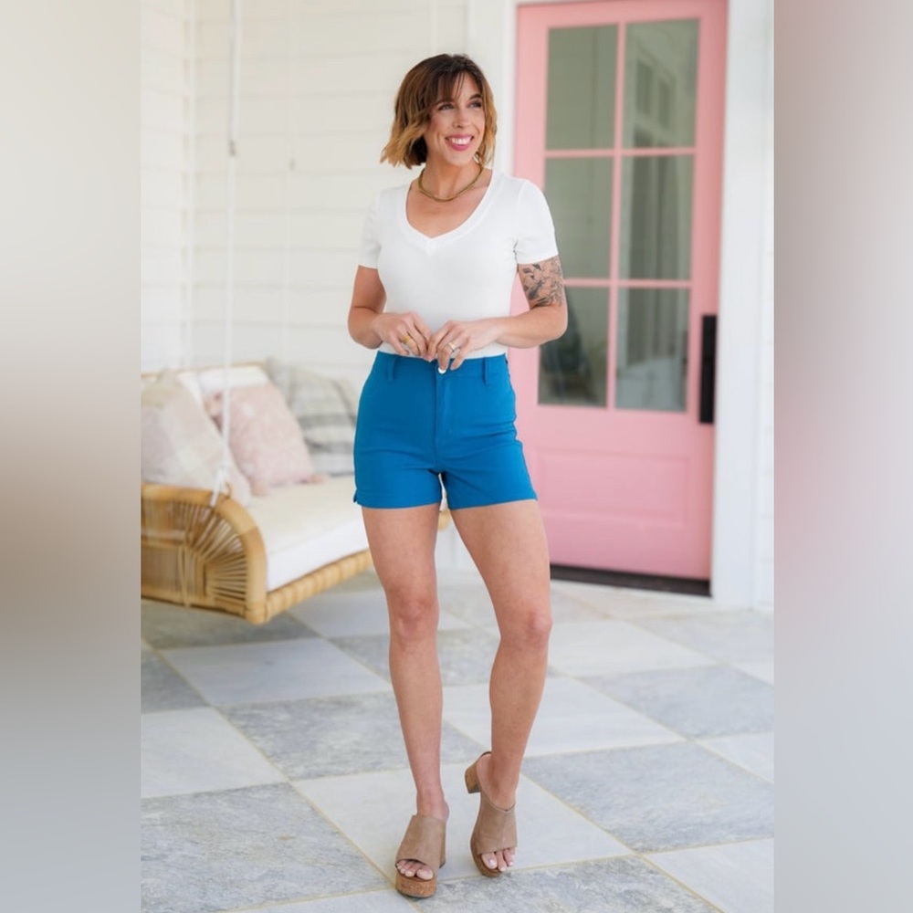 NEW YMI Hyoerstretch Shorts in Bluebell
